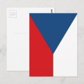 Carte Postale Drapeau République tchèque (Devant / Derrière)