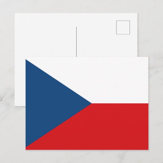 Carte Postale Drapeau République tchèque (Devant / Derrière)