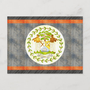 Carte Postale Drapeau rétro Vintage Belize