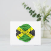 Carte Postale Drapeau Rose jamaïcain blanc (Debout devant)