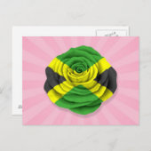 Carte Postale Drapeau Rose jamaïcain rose (Devant / Derrière)