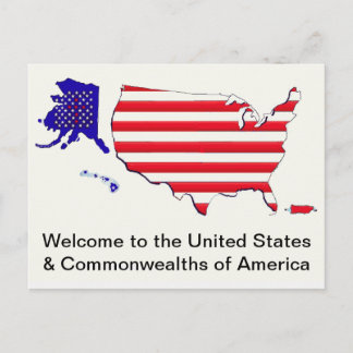 Carte postale drapeau rouge