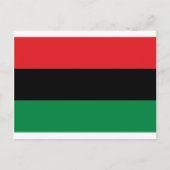 Carte Postale Drapeau rouge noir et vert (Devant)