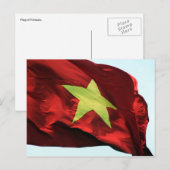 Carte Postale drapeau rouge vietnam (Devant / Derrière)