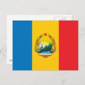 Carte Postale Drapeau Roumanie 1965 (Devant / Derrière)