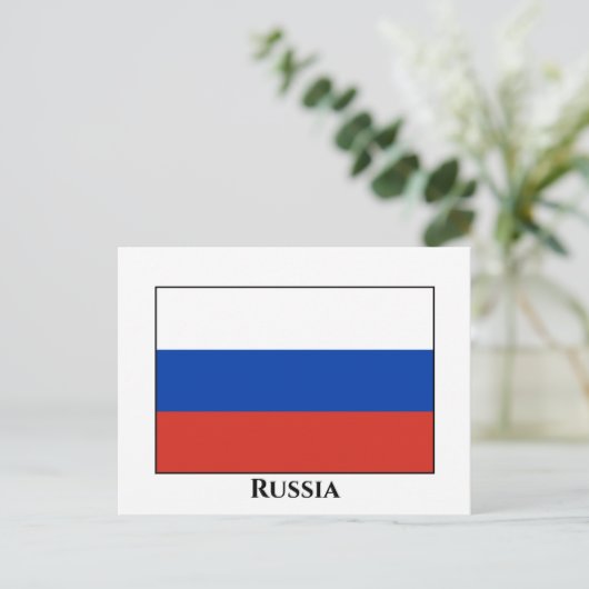 Carte Postale Drapeau russe (Debout devant)