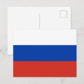 Carte postale drapeau russe (Devant / Derrière)