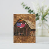 Carte Postale Drapeau rustique américain (Debout devant)