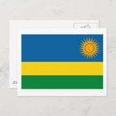 Carte postale Drapeau Rwanda (Devant / Derrière)