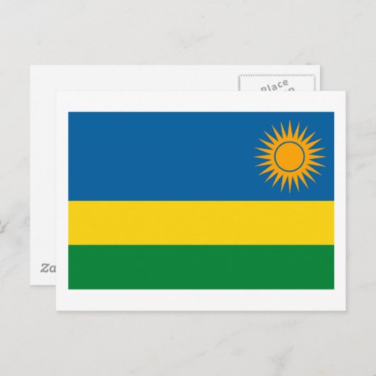 Carte postale Drapeau Rwanda (Devant / Derrière)