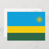 Carte Postale Drapeau rwandais, Drapeau du Rwanda (Devant / Derrière)