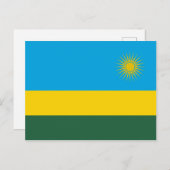 Carte Postale Drapeau rwandais (Rwanda) (Pays africain) (Devant / Derrière)