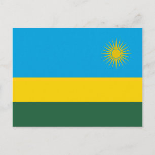 Carte Postale Drapeau rwandais (Rwanda) (Pays africain)