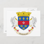 Carte Postale Drapeau Saint-Barthélemy (Devant / Derrière)