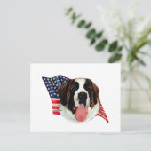 Carte Postale Drapeau Saint Bernard (brut) (Debout devant)
