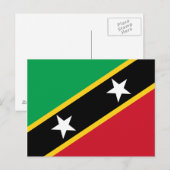 Carte postale Drapeau Saint-Kitts-et-Nevis (Devant / Derrière)