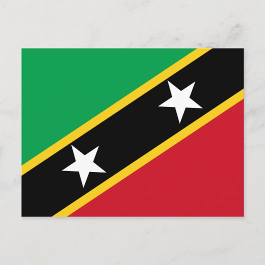 Carte postale Drapeau Saint-Kitts-et-Nevis (Devant)