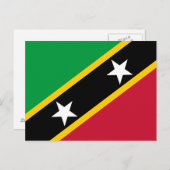 Carte Postale Drapeau Saint-Kitts-et-Nevis (Devant / Derrière)