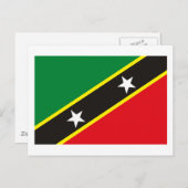Carte postale Drapeau Saint-Kitts-et-Nevis (Devant / Derrière)