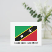 Carte Postale Drapeau Saint-Kitts-et-Nevis (Debout devant)