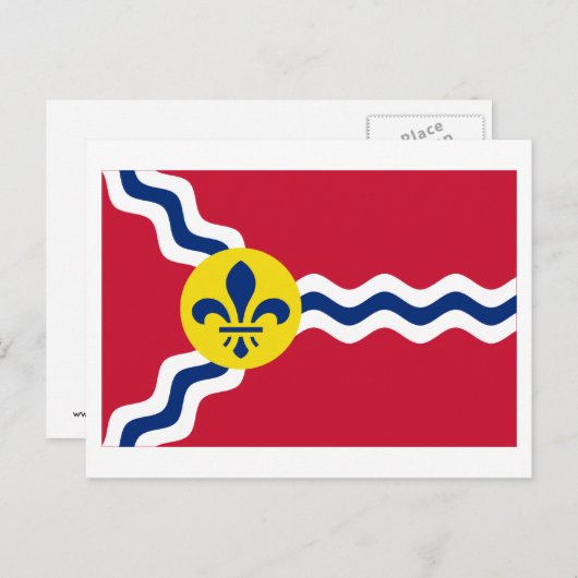 Carte Postale Drapeau Saint-Louis (Devant / Derrière)