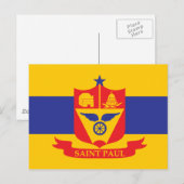 Carte Postale Drapeau Saint Paul (Devant / Derrière)