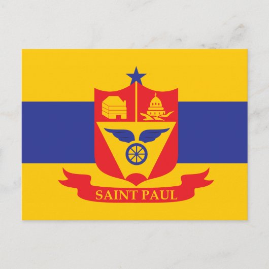 Carte Postale Drapeau Saint Paul (Devant)