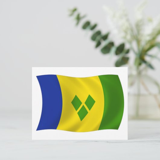 Carte postale Drapeau Saint-Vincent-Grenadines (Debout devant)