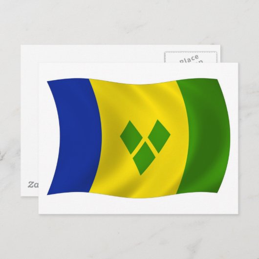 Carte postale Drapeau Saint-Vincent-Grenadines (Devant / Derrière)