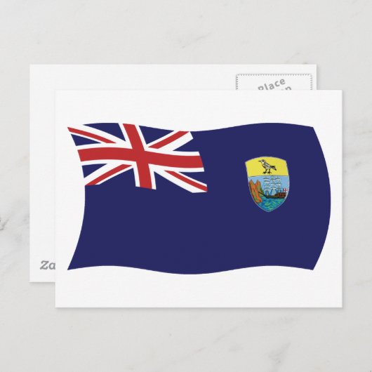 Carte postale Drapeau Sainte-Hélène (Devant / Derrière)