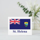 Carte Postale Drapeau Sainte-Hélène avec nom (Debout devant)