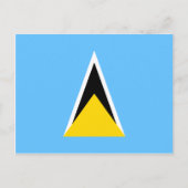 Carte postale Drapeau Sainte-Lucie (Devant)