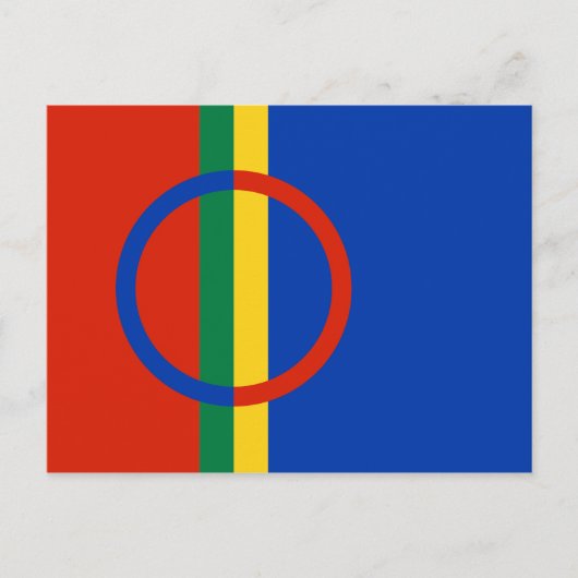 Carte postale Drapeau Sami (Devant)