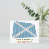 Carte Postale Drapeau San Andrés y Providencia avec nom (Debout devant)