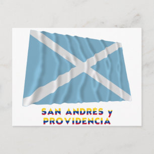 Carte Postale Drapeau San Andrés y Providencia avec nom