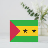 Carte Postale Drapeau santoméen, Drapeau de São Tomé-et-Príncipe (Debout devant)