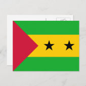 Carte Postale Drapeau santoméen, Drapeau de São Tomé-et-Príncipe (Devant / Derrière)