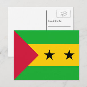 Carte Postale Drapeau santoméen, Drapeau de São Tomé-et-Príncipe