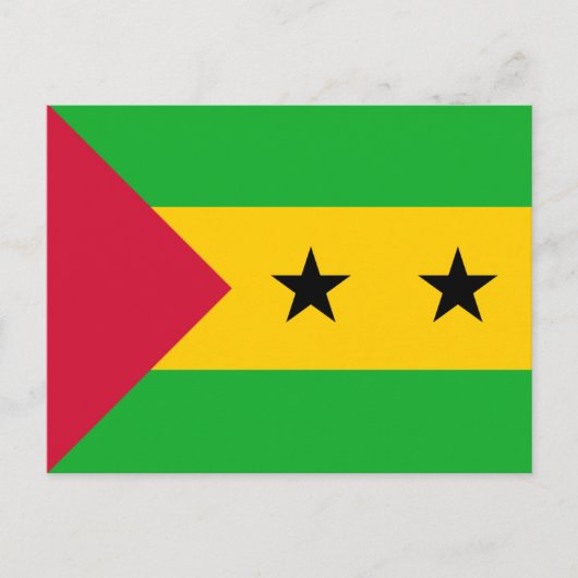 Carte Postale Drapeau santoméen, Drapeau de São Tomé-et-Príncipe (Devant)