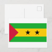 Carte postale Drapeau Sao Tomé-et-Principe (Devant / Derrière)