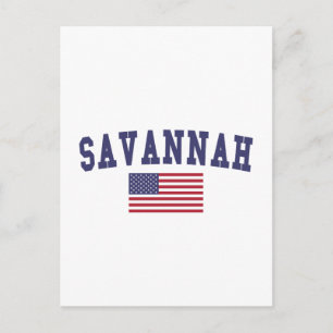 Carte Postale Drapeau Savannah US