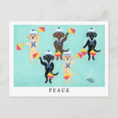 Carte Postale Drapeau Semaphore Labradors envoie un message de P (Devant)