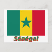 Carte Postale Drapeau Sénégal avec le nom français (Devant)