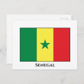 Carte Postale Drapeau sénégalais (Devant / Derrière)