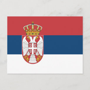 Carte Postale Drapeau serbe