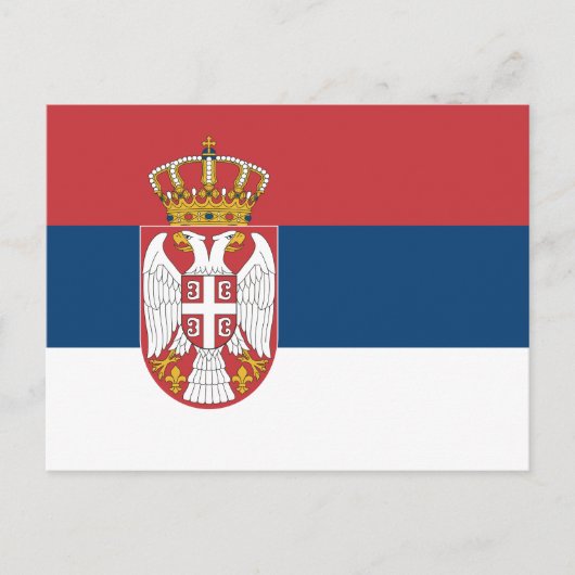 Carte Postale Drapeau serbe (Devant)