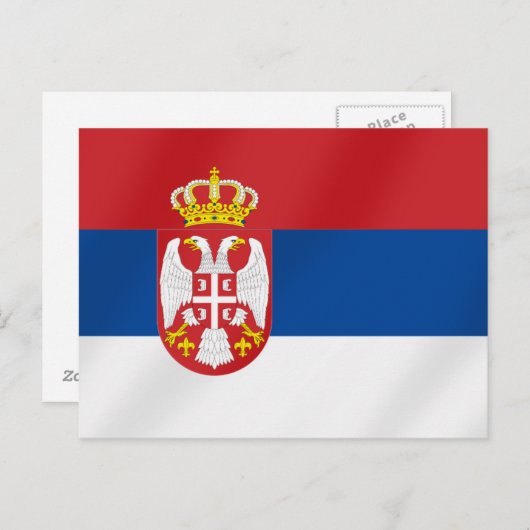 Carte Postale Drapeau serbe - Spectacle pour Srbija (Devant / Derrière)