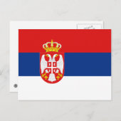 Carte postale Drapeau Serbie (Devant / Derrière)