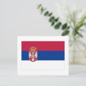 Carte Postale Drapeau Serbie (Debout devant)
