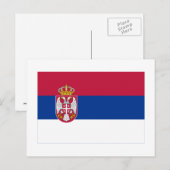 Carte Postale Drapeau Serbie (Devant / Derrière)